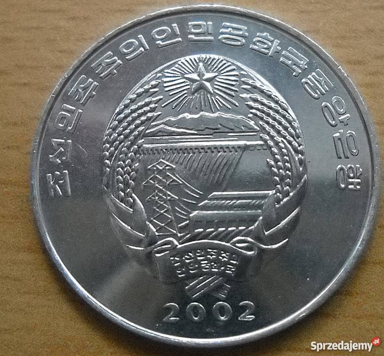 KOREA PÓŁNOCNA12 WON2002 rFAOSAMOLOT Numizmatyka mazowieckie Legionowo