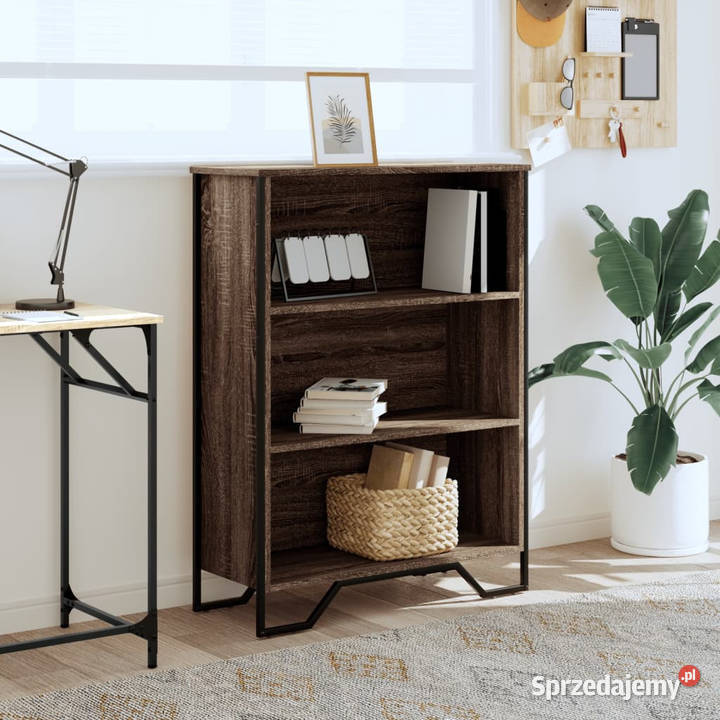 Regał brązowy dąb 80x31x106 materiał mazowieckie
