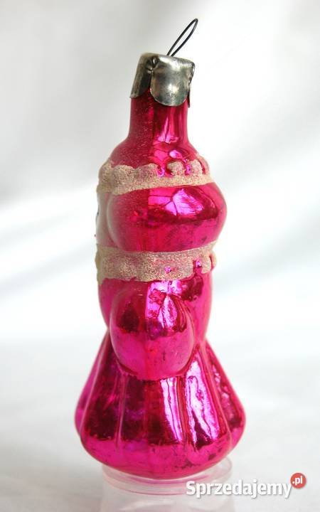 Stara bombka szklana ręcznie malowana śnieżynka Lublin