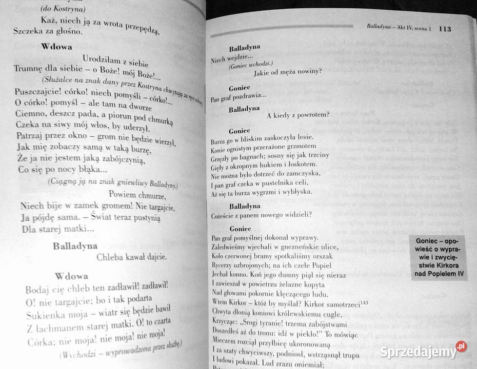 Balladyna Z opracowaniem Juliusz Słowacki Rok wydania 2004 lubelskie Chełm