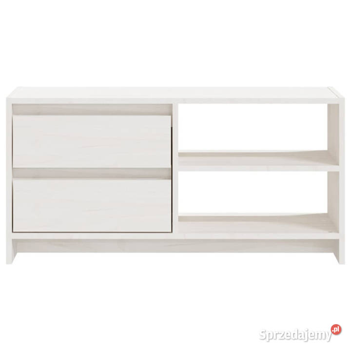 Szafka pod telewizor biała 80x31x39 lite drewno Warszawa