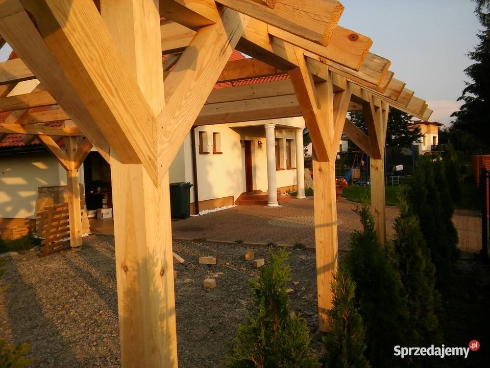 Wiata garażowa drewniana 6 x 8 Kozienice sprzedam