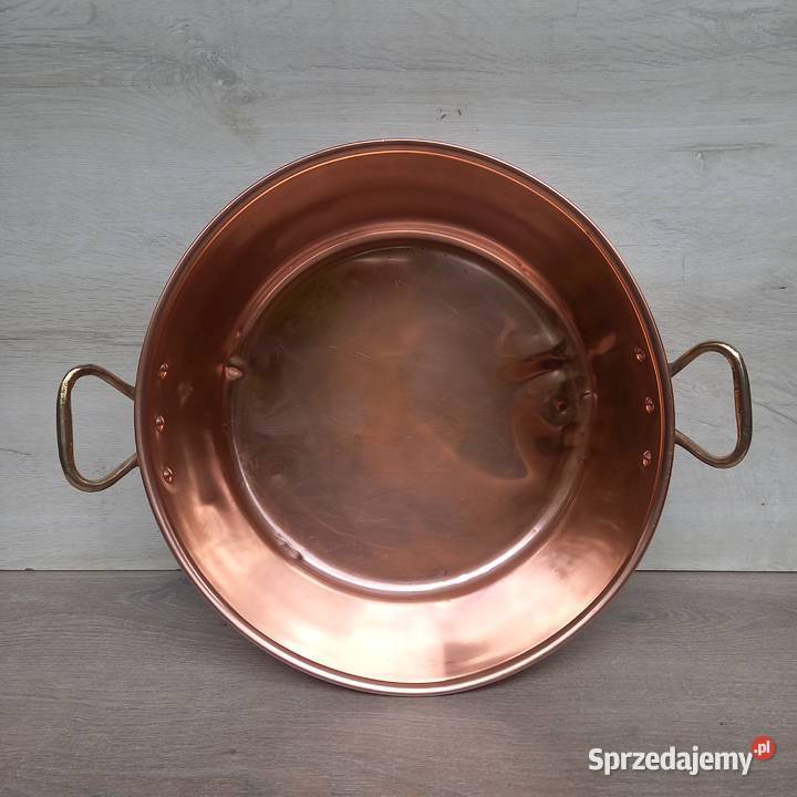 Duża miedziana misa miedziany garnek do powideł Warszawa