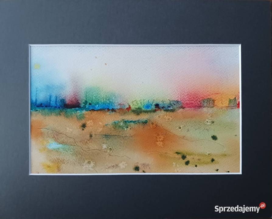 Akwarela Akwarelka Obraz pt Zaufanie 18x24 lubuskie Grabice