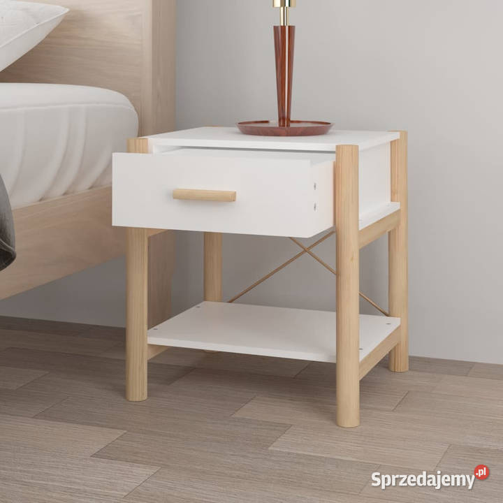 Szafki nocne 2 białe 42x38x45 materiał mazowieckie Warszawa