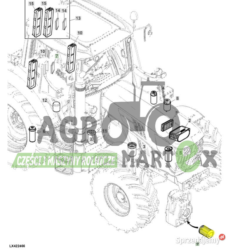 DE30500 FILTR HYDR PTO JD Wichrów