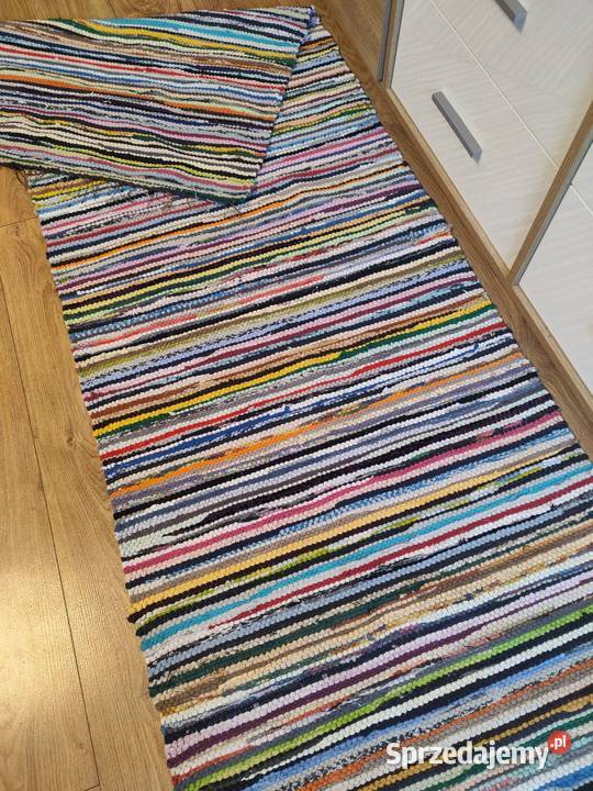Multikolorowy chodnik szmaciak ręcznie tkany wielokolorowy Suwałki