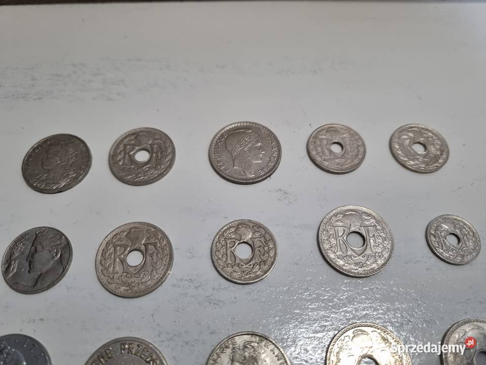 Sprzedam monety kolekcjonerskie centimes i inne Leszno sprzedam