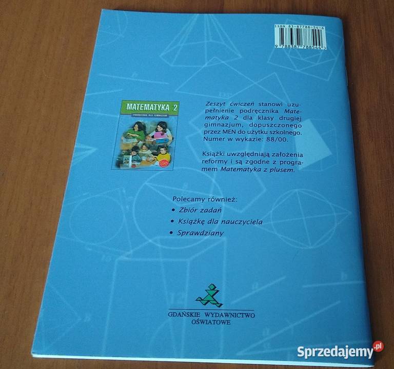 Matematyka 2 z plusem zeszyt ćwiczeń gimnazjum Gdańsk sprzedam