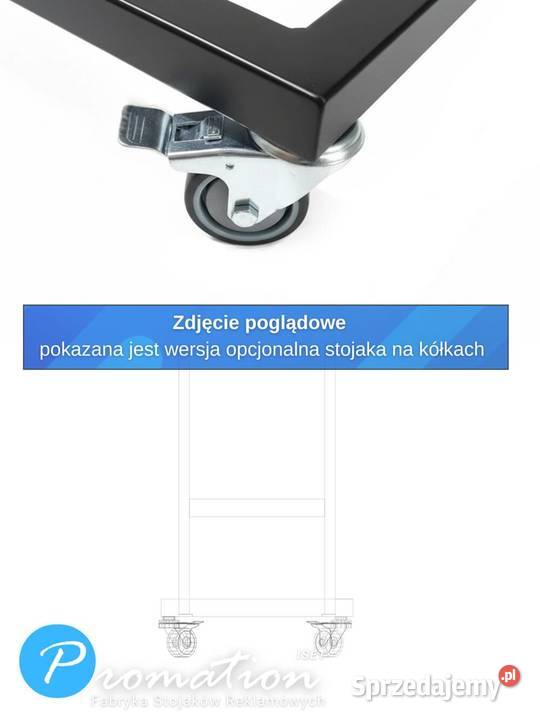 Czarny stojak na katalogi A4 z metalowymi Katowice