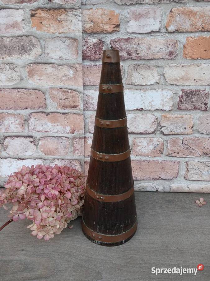 Stara drewniana butelka na wino francuska Warszawa