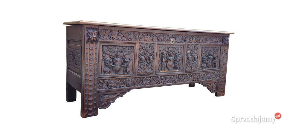 KUFER SZAFKA NEORENESANS RZEŹBIONA Szczecin