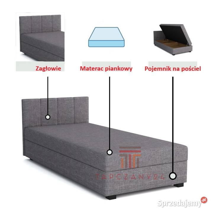 Łóżko Tapczan młodzieżowy jednoosobowy Adel dolnośląskie Wrocław sprzedam