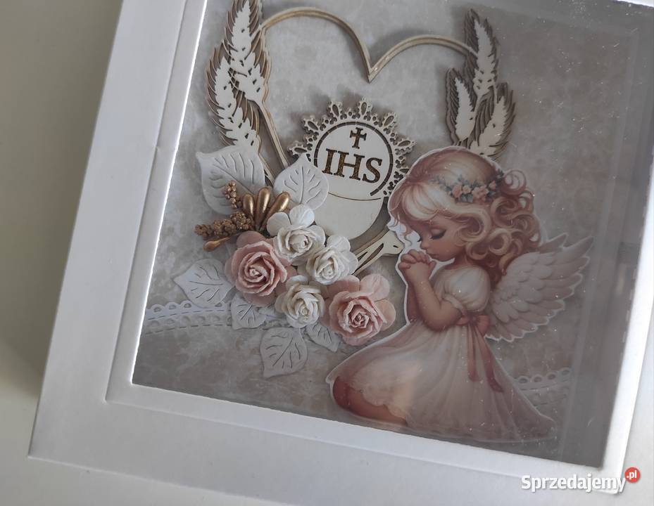 Kartka ręcznie robiona na Komunię Świętą łódzkie