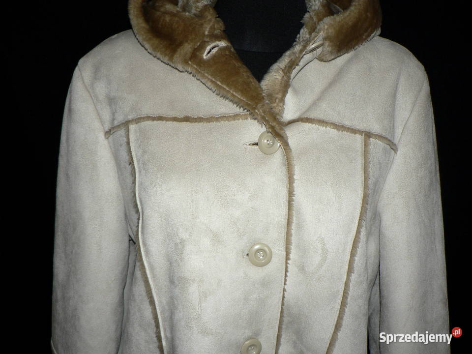 DINOZ oldschoolowy płaszczykeko kożuszek 44 Zimowa  Moda i Styl Łódź