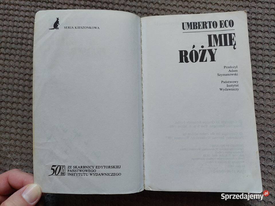 Imię Róży Umberto Eco małopolskie Kraków sprzedam