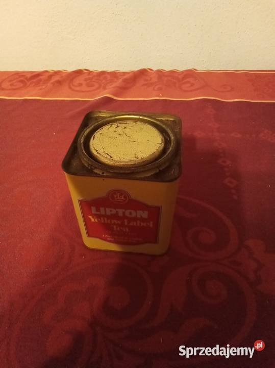 Lipton yellow label tea puszka 1990 Warszawa
