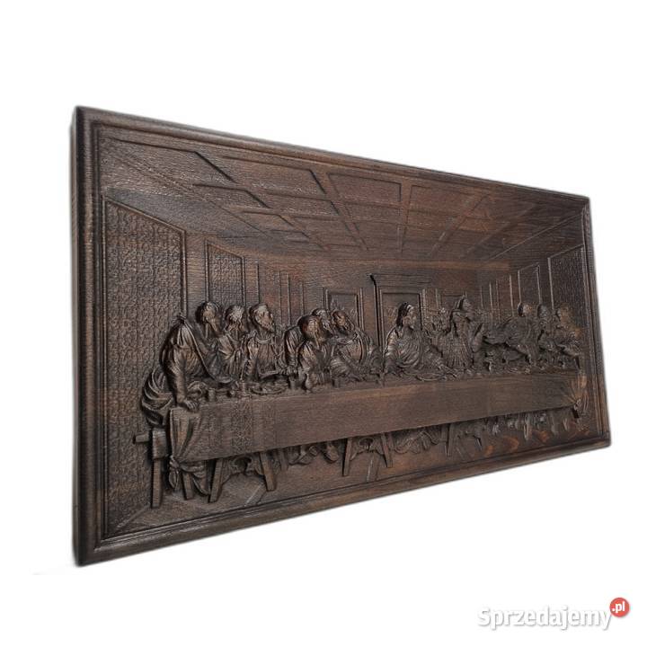 Ostatnia Wieczerza drewniana płaskorzeźba Malechowo sprzedam