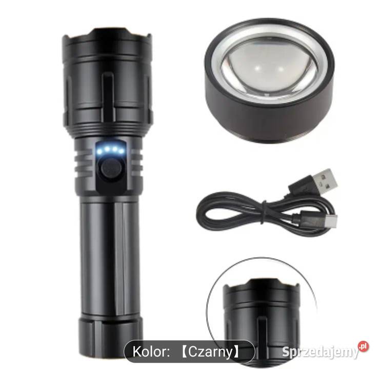 Super mocna latarka LED z soczewką Protasy