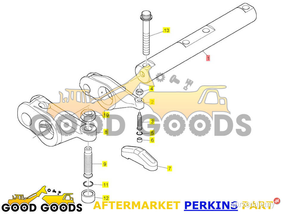 PERKINS WAŁEK DŹWIGNI ZAWOROWYCH 2806 CH12695 Władysławów sprzedam