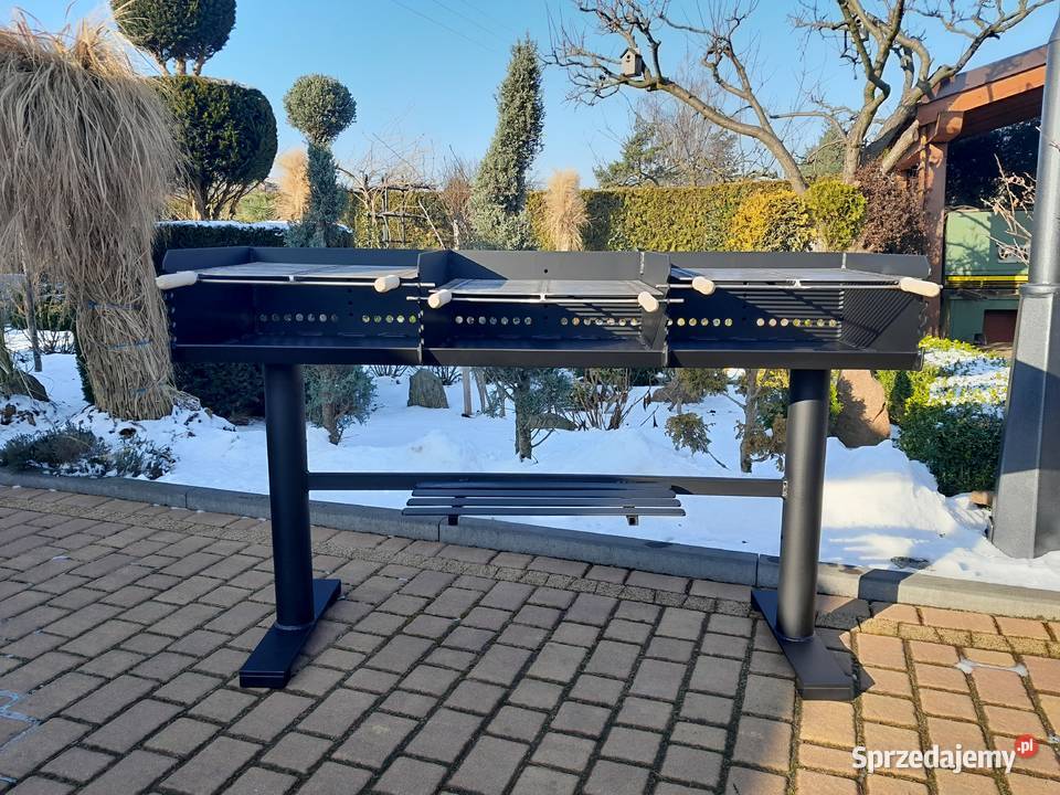 Gastronomiczny grill TRÓJKOMOROWY blacha 5 mm Damasławek