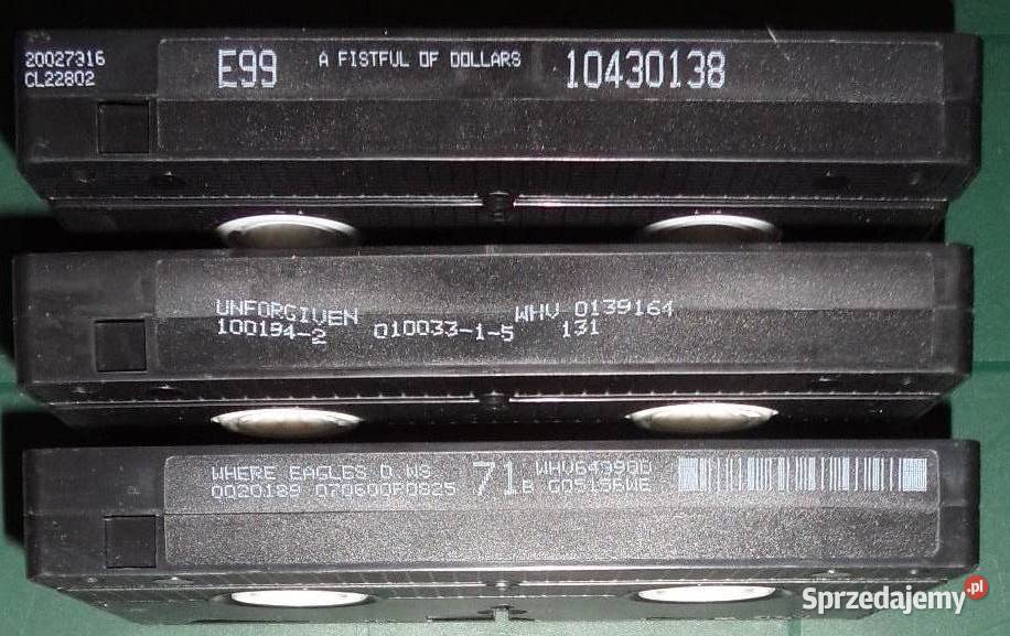 3x western Clint Eastwood VHS 2001 NIESPRAWDZONE Rzeszów