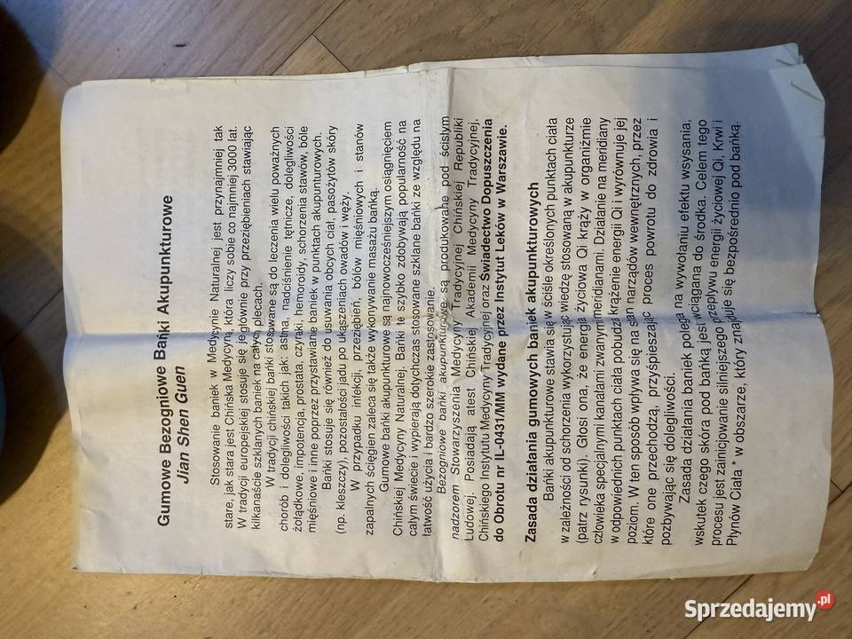 Gumowe bezogniowe bańki akupunkturowe JIan Shen sprzedam