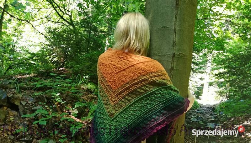 Chusta ombre w kolorach jesieni rękodzieło na świętokrzyskie Skarżysko-Kamienna