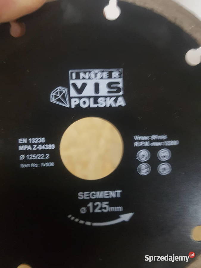 TARCZA DO BETONU DIAMENTOWA INTERVIS 125 SEGMENT Elektryczne