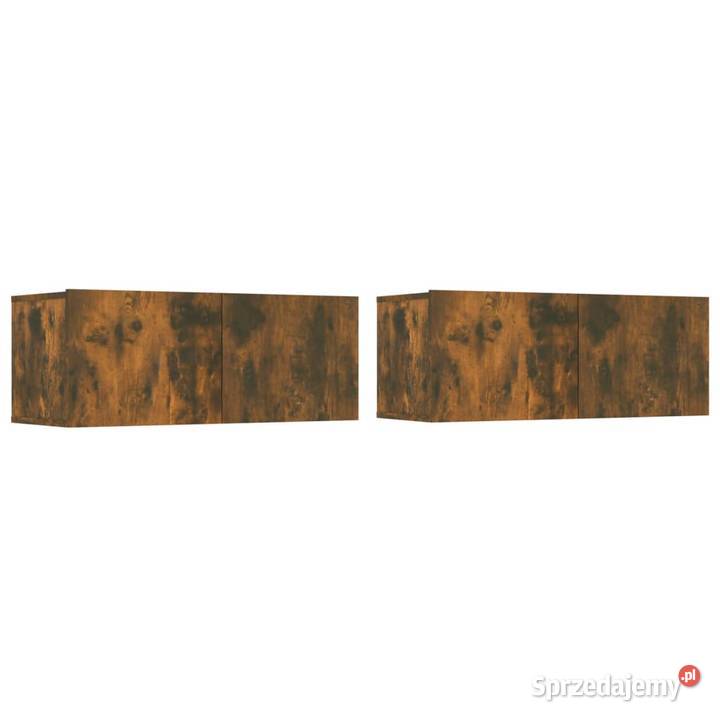 vidaXL Ścienne szafki TV 2 przydymiony dąb Warszawa