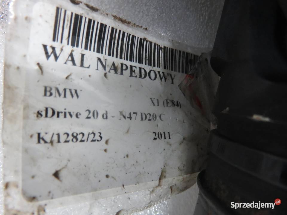 WAŁ NAPĘDOWY BMW X1 E84 sDrive 20 d 7614404 osobowe