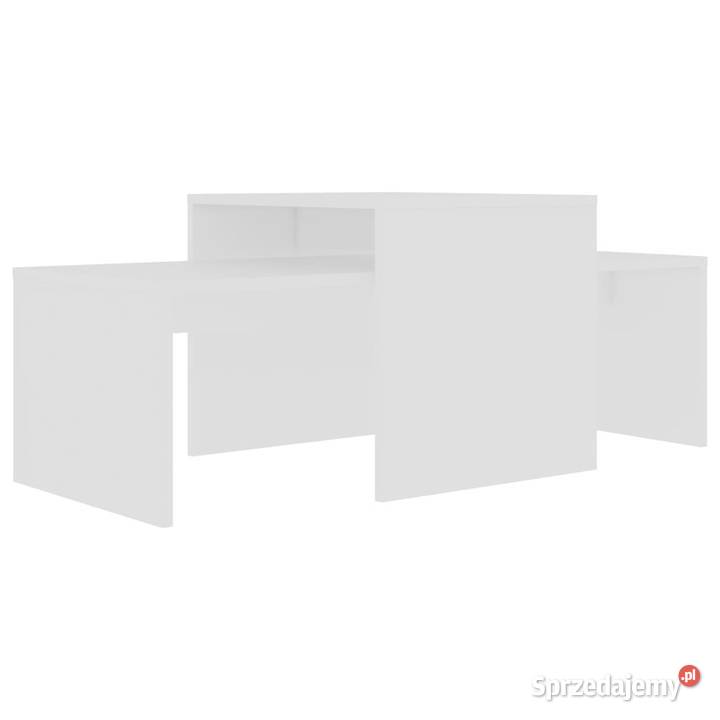 Zestaw stolików kawowych biały 100x48x40 Warszawa