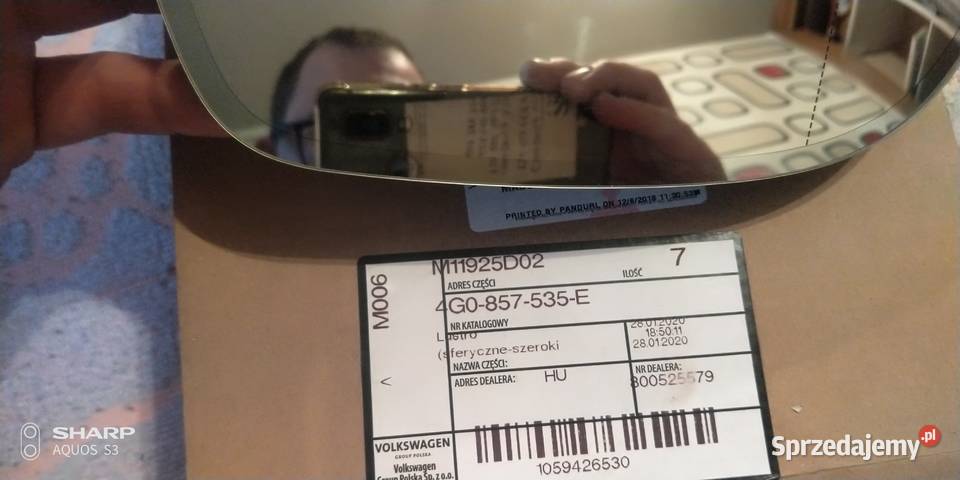 Audi A6 C7 wkład lusterka Fotochrom lewe Karoseria Łódź