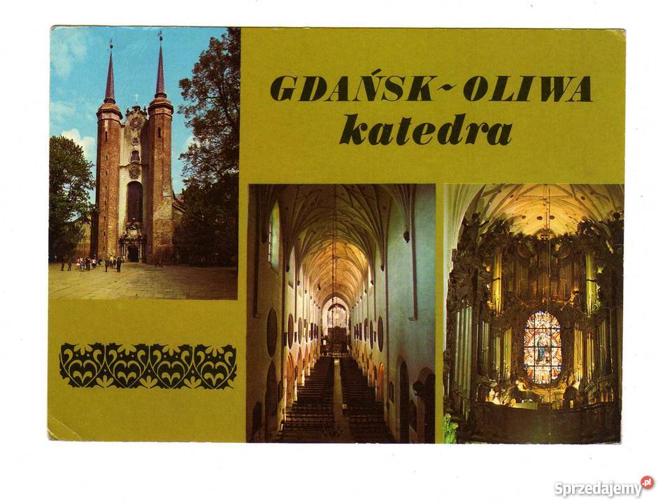 GDAŃSK OLIWA KATEDRA POCZTÓWKA WIELOWIDOKOWA Krynki sprzedam