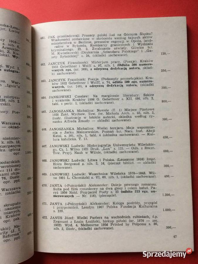 2618 Katalog Książek Poszukiwanych Z Cenami