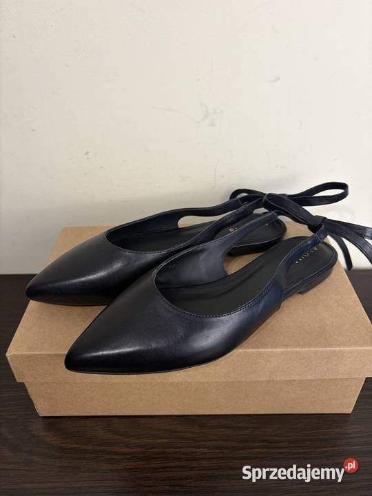 Skórzane baleriny wiązane Alohas Ribbon pomorskie Gdańsk
