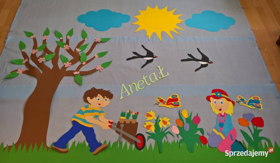 Dekoracje wiosenne z brystolu