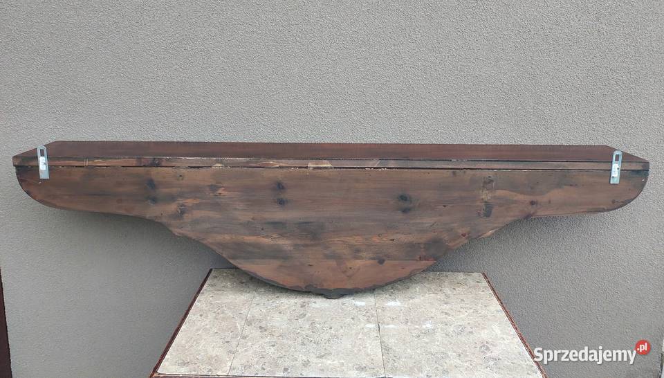 Stara solidna półka duża 1505 rzeźbienia ciemny pomorskie Tczew sprzedam