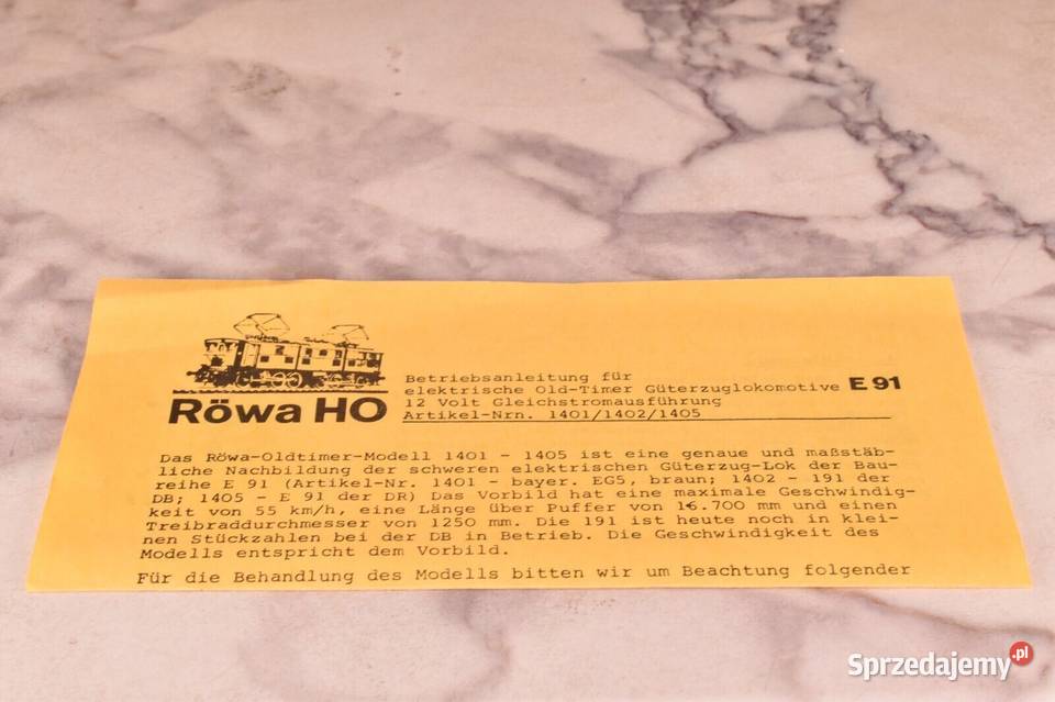 ROWA H0 Br E91 05 elektrowóz 187 nie PKP DR
