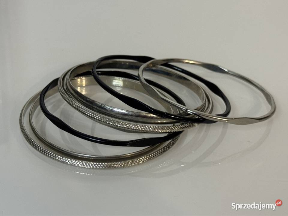 Zestaw bransoletek czarnosrebrne Pruszków