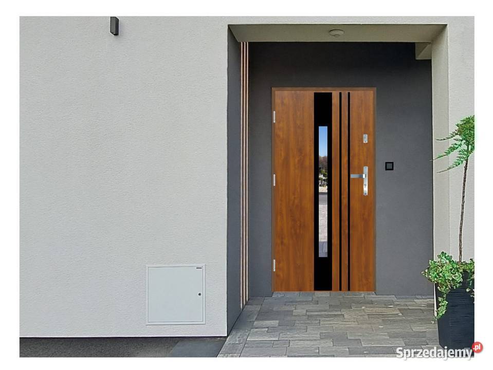 Drzwi wejściowe do domu GI27 INOX Złoty Dąb 90 mazowieckie Ciemniewo sprzedam
