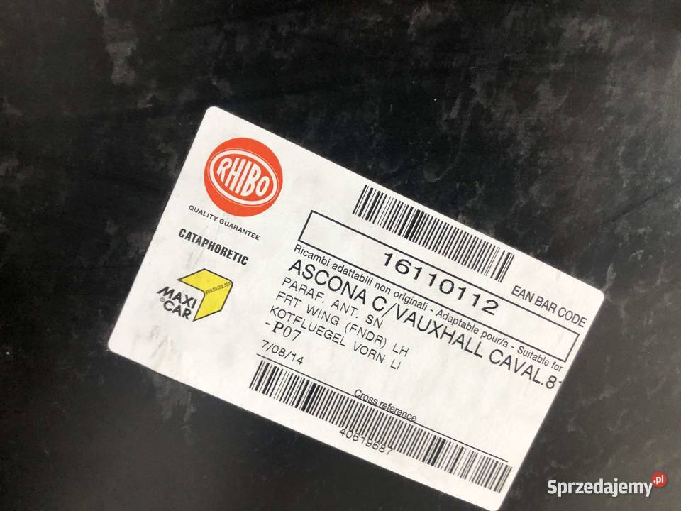 Opel Ascona C 19811988 Błotnik przedni lewy świętokrzyskie Skarżysko-Kamienna