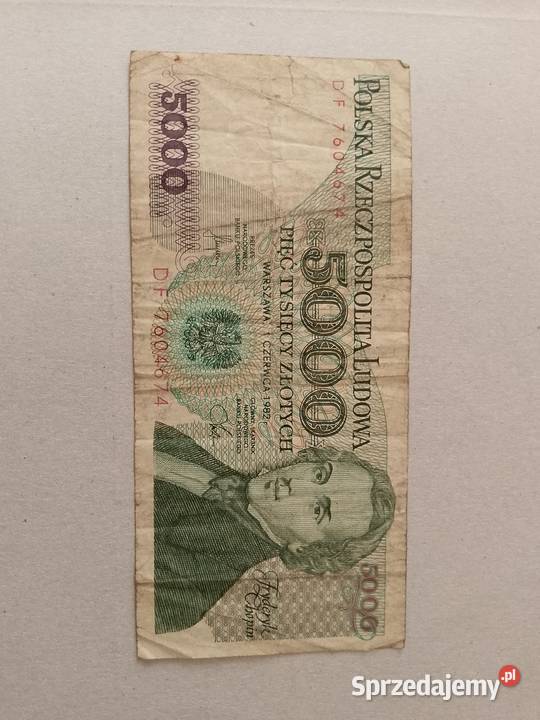 Polska PRL 5000 1982 seria DF Łomża