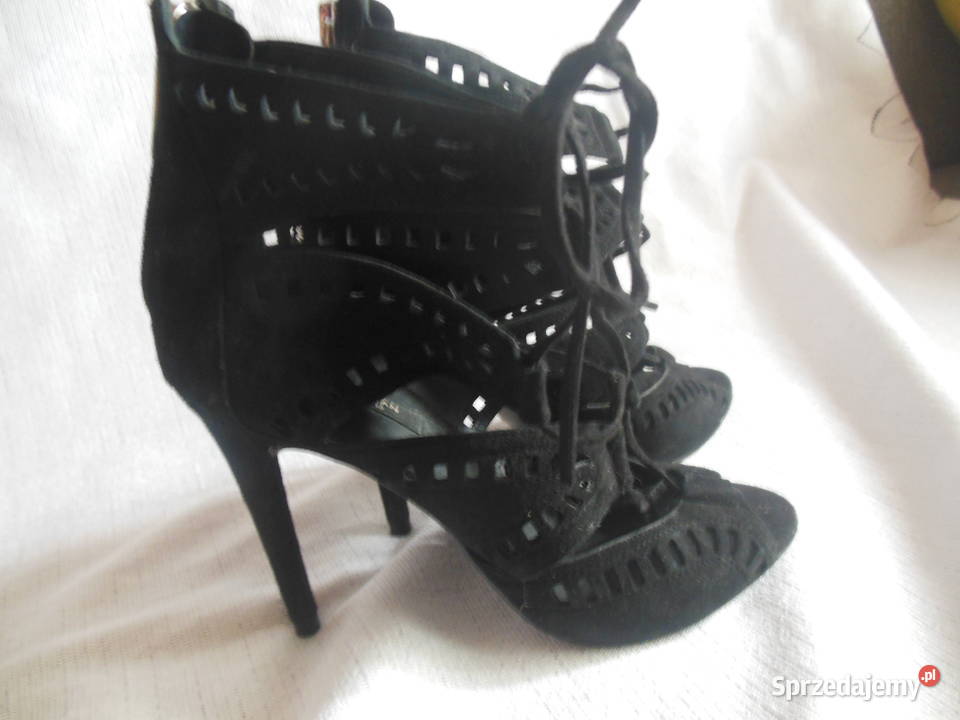 Buty letnie szpilki ażurowe czarne r38 Kielce