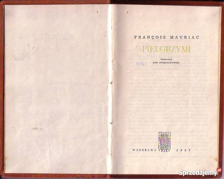 6598 PIELGRZYMI FRANCOIS MAURIAC Czyrna sprzedam
