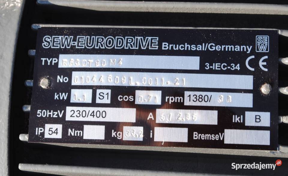 Motoreduktor 11kw 38obrmin Firmy SEW