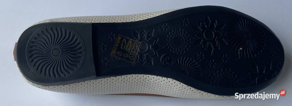 Beżowe baleriny z kokardą rozmiar 36 AK10 skóra ekologiczna Żyrardów