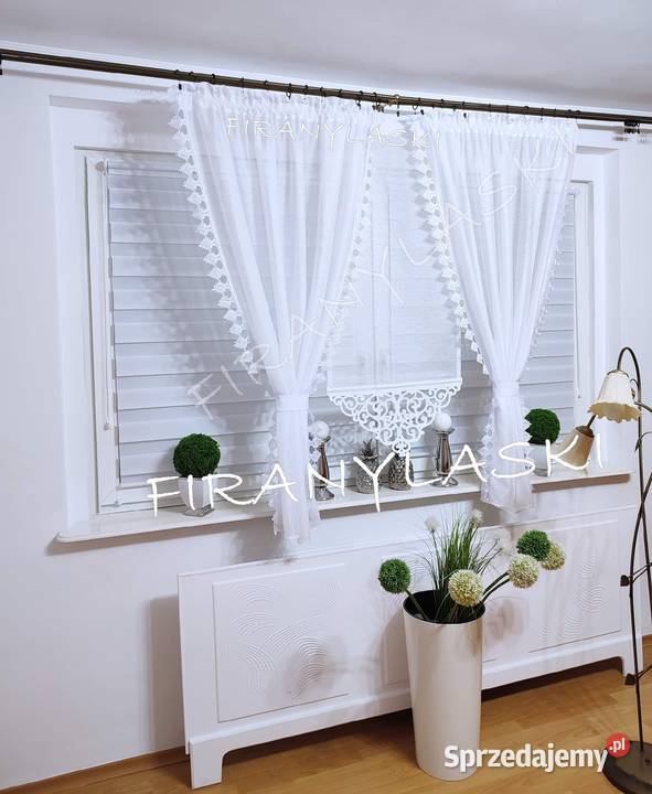 Zestaw panel zasłony firanki gotowe gipiura Radomsko