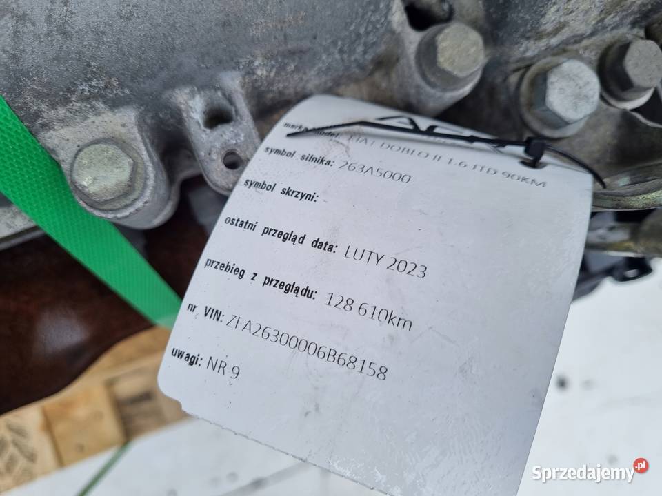 SILNIK KOMPLET Fiat Doblo II 16 JTD MJET Chełm sprzedam