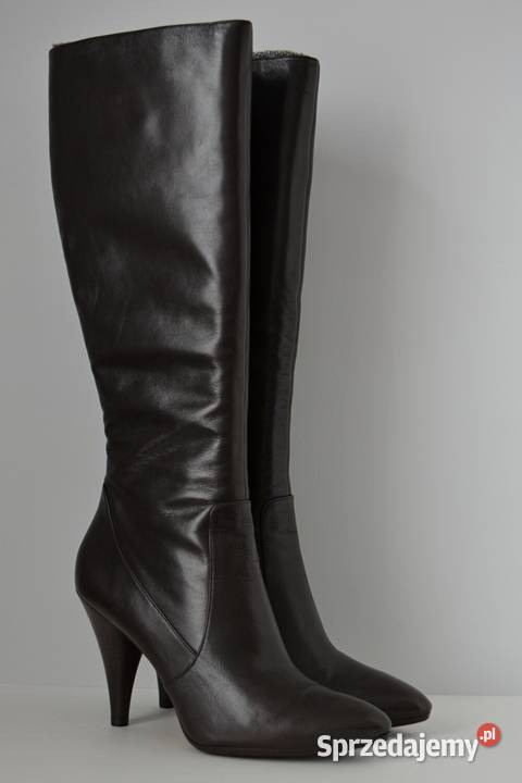 CAŁE Z NATURALNEJ SKÓRY wygodne kozaki Via Spiga Rozmiar 41